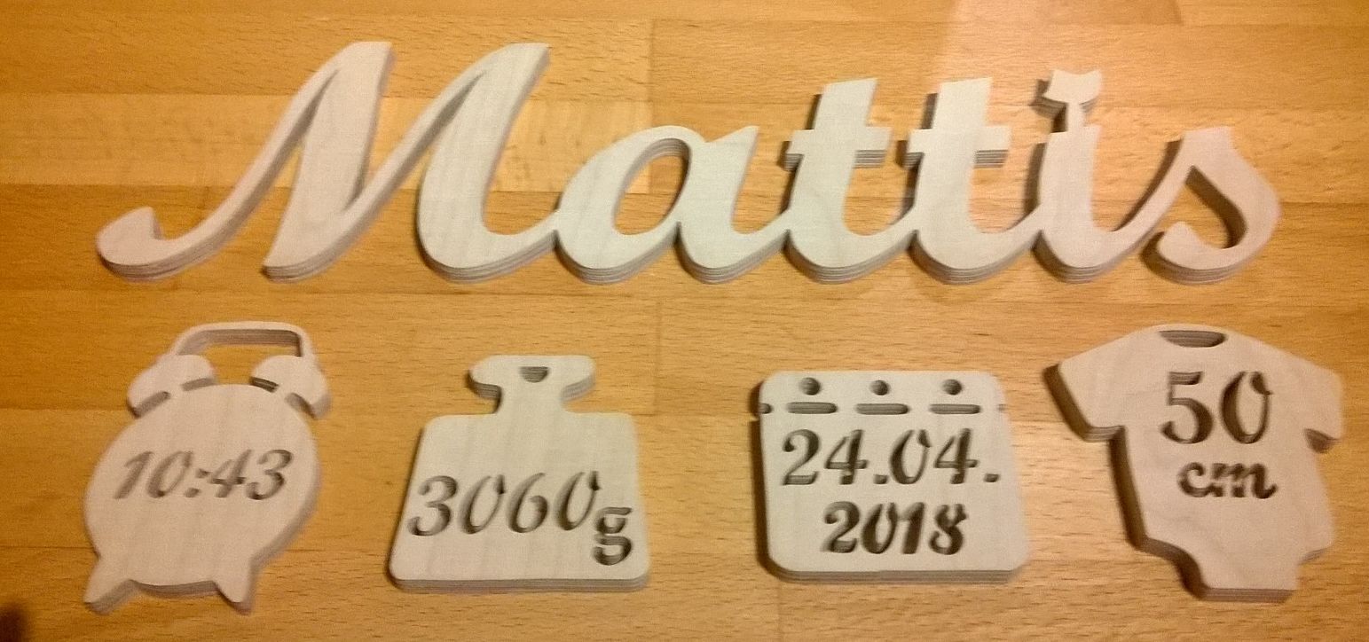 Geburt Datum Name Holz